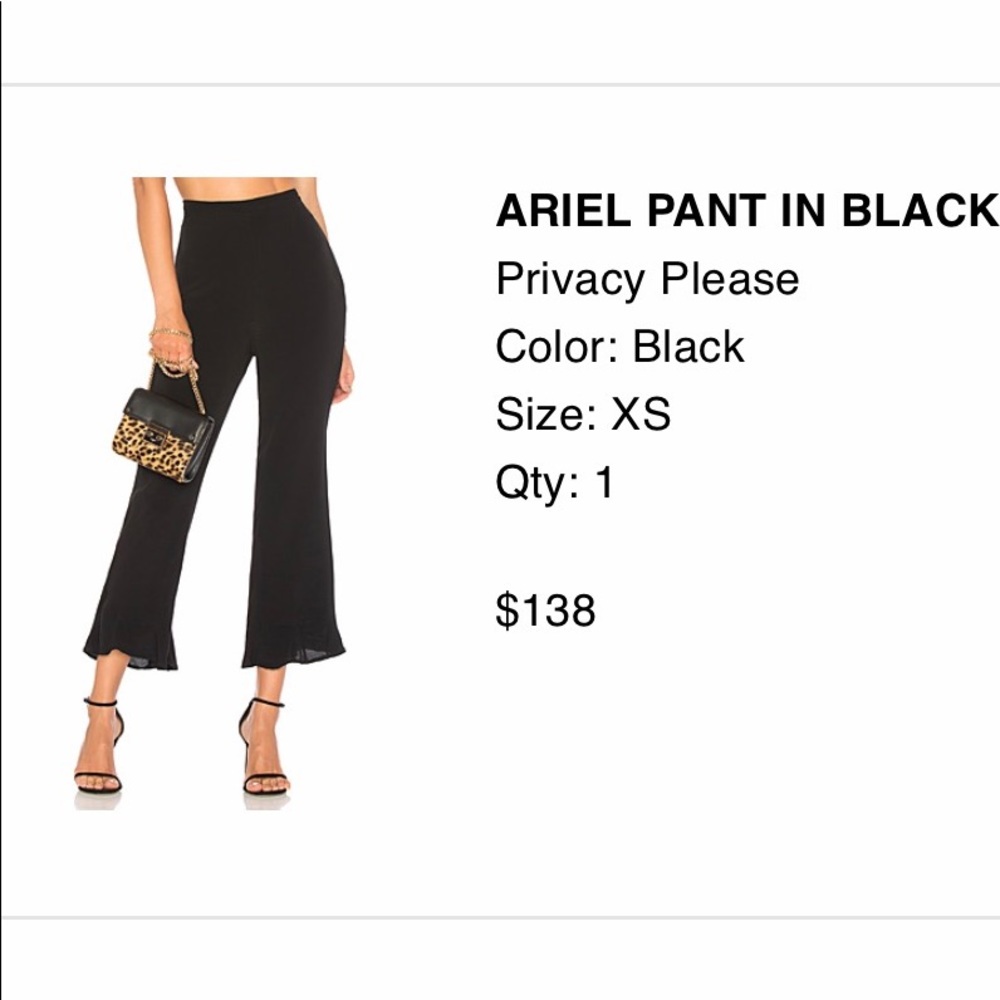 Black Cropped Pants from Privacy Please!